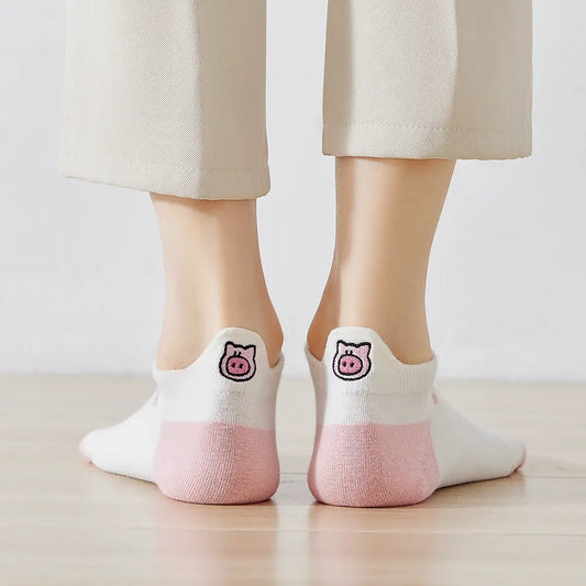 Chaussettes en coton à languette cochon pour femme | Chaussettes douces et respirantes | Fabriquées à partir de matériaux de haute qualité | Un cadeau parfait pour les femmes de tous âges