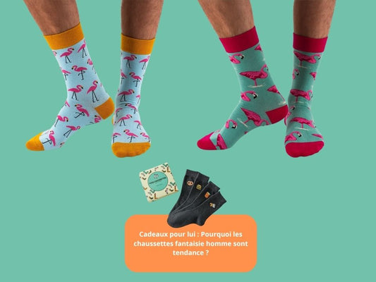 pieds d'hommes avec des chaussettes fantaisies 