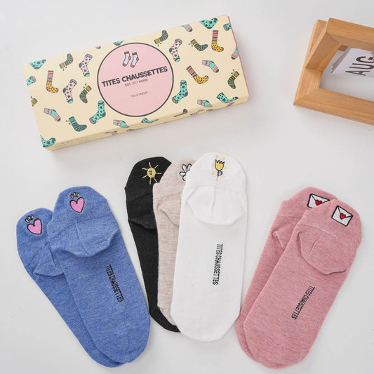 Chaussettes Languette Cute (Lotx5)