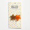 Barrettes étoile orange