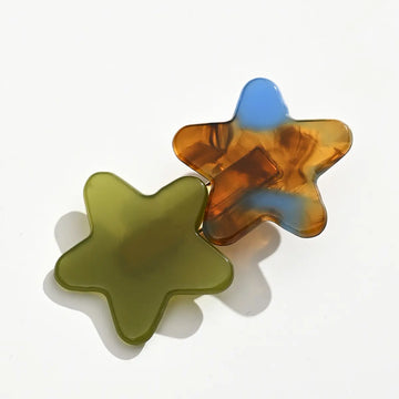 Barrettes étoile kaki