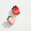 Lot de 2 barrettes fraise pêche