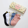Lot de 5 Chaussettes Languette Coeur Doré Enfants