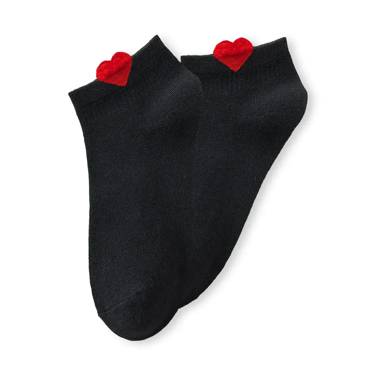 Chaussettes noire en coton à motif cœur pour femmes | Chaussettes douces et confortables | Fabriquées à partir de matériaux de haute qualité | Un cadeau parfait pour les femmes de tous âges | Disponibles en différentes couleurs