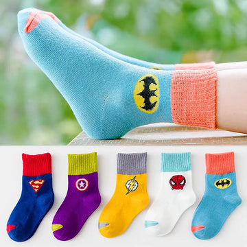 Chaussettes Super Héros Enfants (Lot 5 paires)