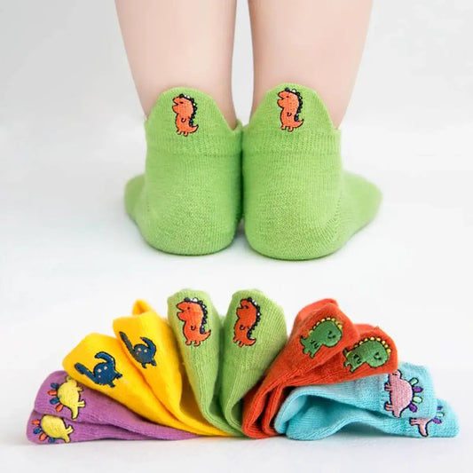 Chaussettes en coton à motif dinosaure pour enfants | Chaussettes confortables et douces | Disponibles en différentes tailles et couleurs | Un cadeau idéal pour les enfants de tous âges