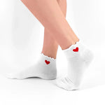 Chaussettes Basses Coeur & Volant