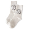 Chaussettes blanches longues en coton à motif lama pour adultes | Chaussettes douces et confortables | Disponibles en différentes tailles et couleurs | Un cadeau idéal pour les femmes et les hommes de tous âges