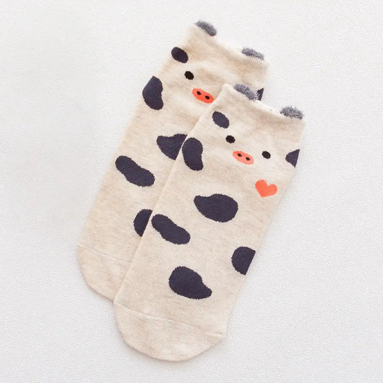 Chaussettes animaux oreilles en relief 