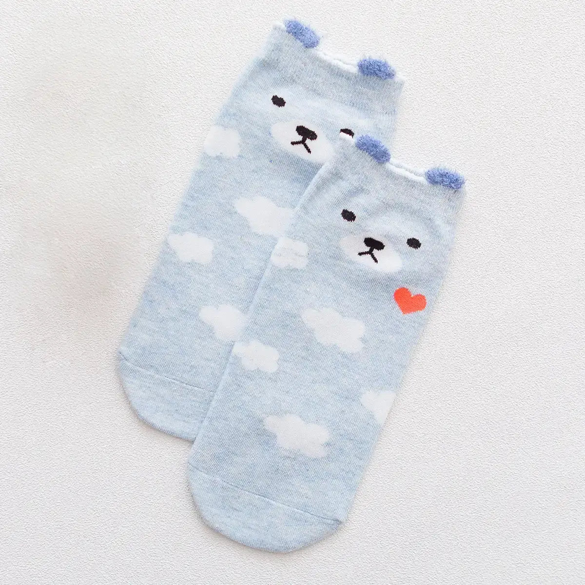 Chaussettes animaux oreilles en relief 