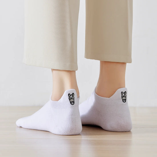 Chaussettes en coton à languette cheval pour femme | Chaussettes confortables et élégantes | Idéales pour le quotidien ou les occasions spéciales | Disponibles en plusieurs couleurs et tailles