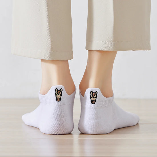 Chaussettes en coton à languette cheval marron clair pour femme | Chaussettes confortables et élégantes | Idéales pour le quotidien ou les occasions spéciales | Disponibles en plusieurs couleurs 