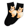Chaussettes Hautes Animaux Talons coloris noir motif chien