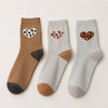 Chaussettes Hautes Coeur Léopard