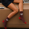 Chaussette haute cœur léopard, vue 18
