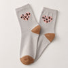 Chaussettes Hautes Coeur Léopard