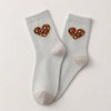 Chaussettes Hautes Coeur Léopard