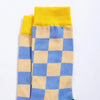 Chaussettes hautes motif damier pour homme