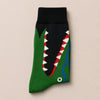 Chaussettes hautes pour homme. Motif mâchoire de crocodile ou de requin. 