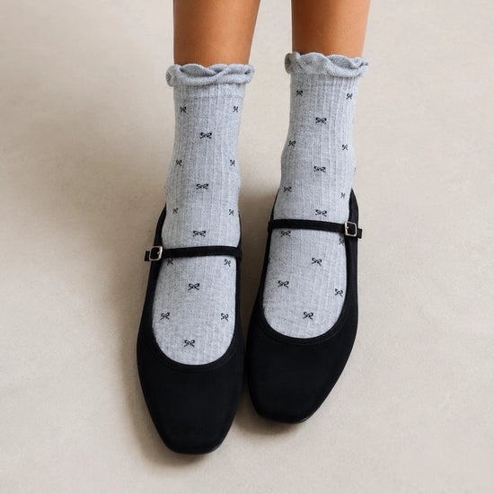 Chaussette haute nœuds et volant, vue 12