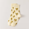 Chaussettes montantes I Motif têtes de chiens I Coloris Rose ou Beige