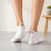 Chaussettes blanches en coton à languette chat pour femme | Chaussettes confortables et élégantes | Idéales pour le quotidien ou les occasions spéciales | Disponibles en plusieurs couleurs et tailles