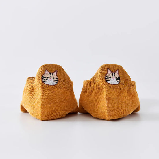 Chaussettes jaunes en coton à languette chat pour femme | Chaussettes confortables et élégantes | Idéales pour le quotidien ou les occasions spéciales | Disponibles en plusieurs couleurs et tailles