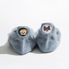 Chaussettes bleues au motif chiens dépareillés sur la languette
