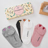 Lot de 5 chaussettes coeur à message