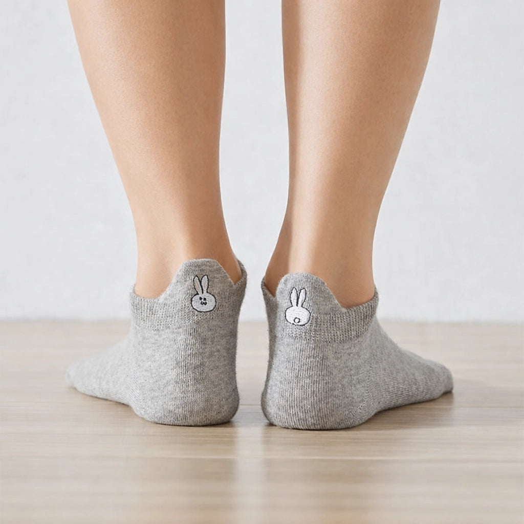 Chaussettes languette lapin grises