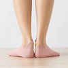 Chaussettes languette, motif couronne brodé au fil doré sur la languette, disponible en noir, rose, bleu, beige et blanc