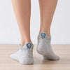 Chaussettes languette grises chinées en coton doux I Broderie elephant sur la languette 