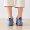 Chaussettes bleu en coton à languette safari à motif animaux pour femme | Chaussettes douces et respirantes | Un cadeau parfait pour les femmes de tous âges | Disponibles à un prix abordable.