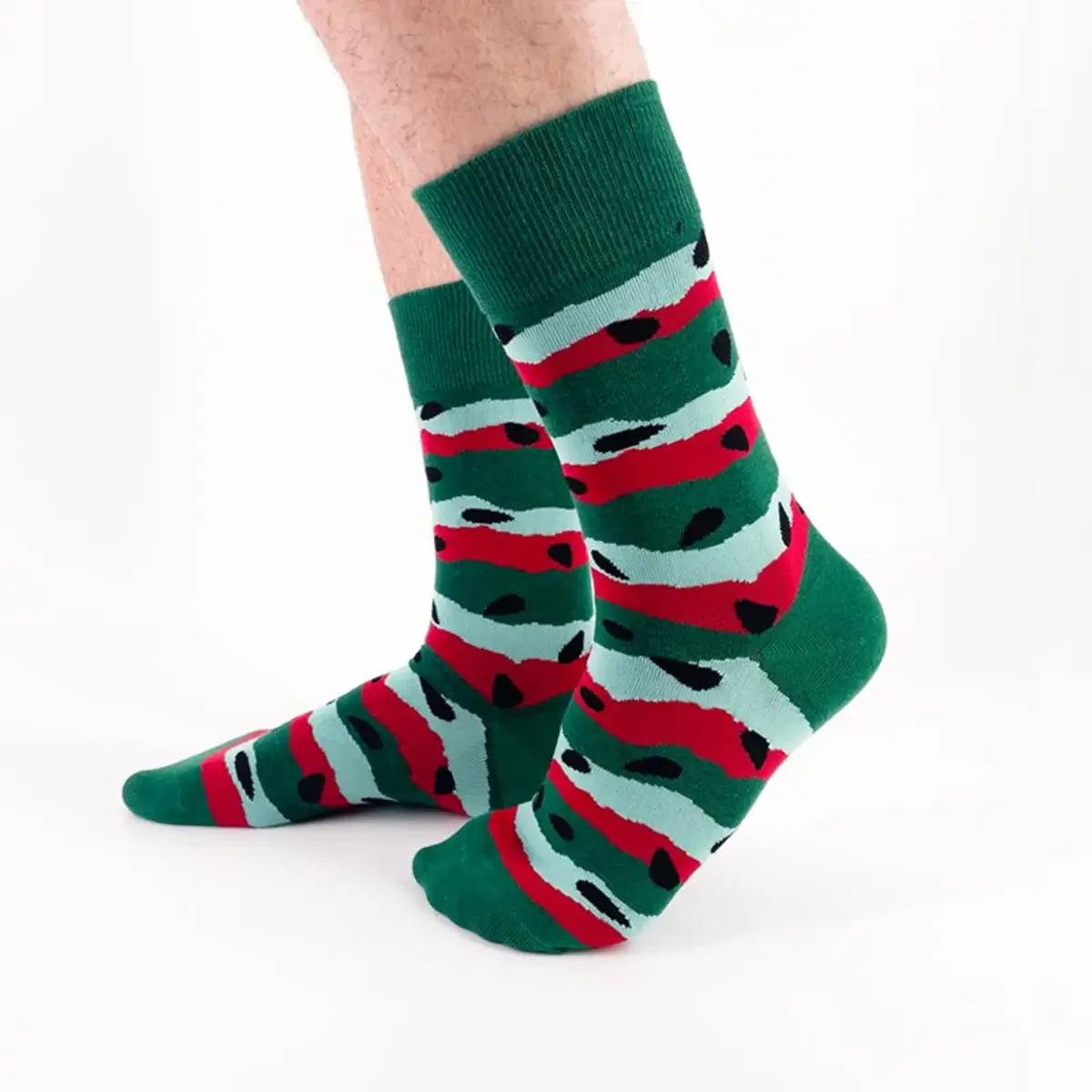 Chaussettes longues en coton à motif pastèque pour adultes | Chaussettes douces et confortables | Fabriquées à partir de matériaux de haute qualité | Un cadeau parfait pour les femmes et les hommes de tous âges | Disponibles en différentes tailles et couleurs