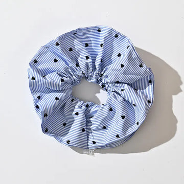 Chouchou Mini Coeurs Bleus