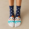 Chaussettes hautes de Noël coeur, motifs Père Noël, Renne, Bonhomme de Neige et Ours 