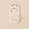 Chaussettes hautes chinées à double feston vendues à l’unité en bleu, gris ou beige. Matière douce et stretch, taille 35-41, pour un style féminin.