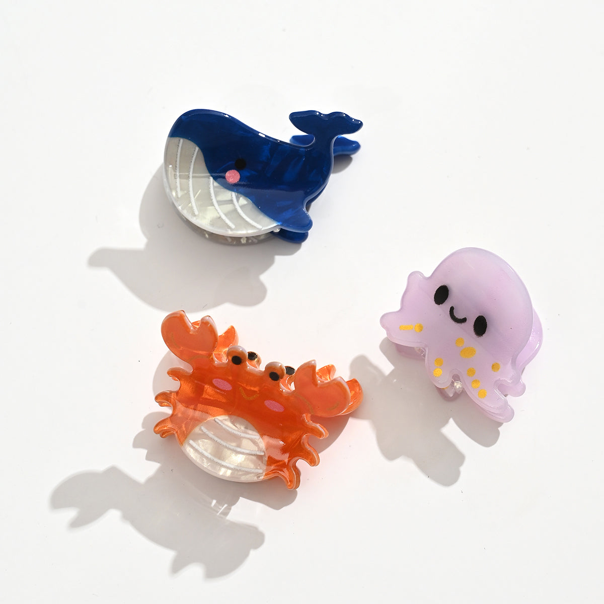 Lot de 3 pinces motifs animaux, taille environ 3 cm. Accessoires cheveux fantaisie adaptés aux adultes et aux enfants, pratiques et légers au quotidien.