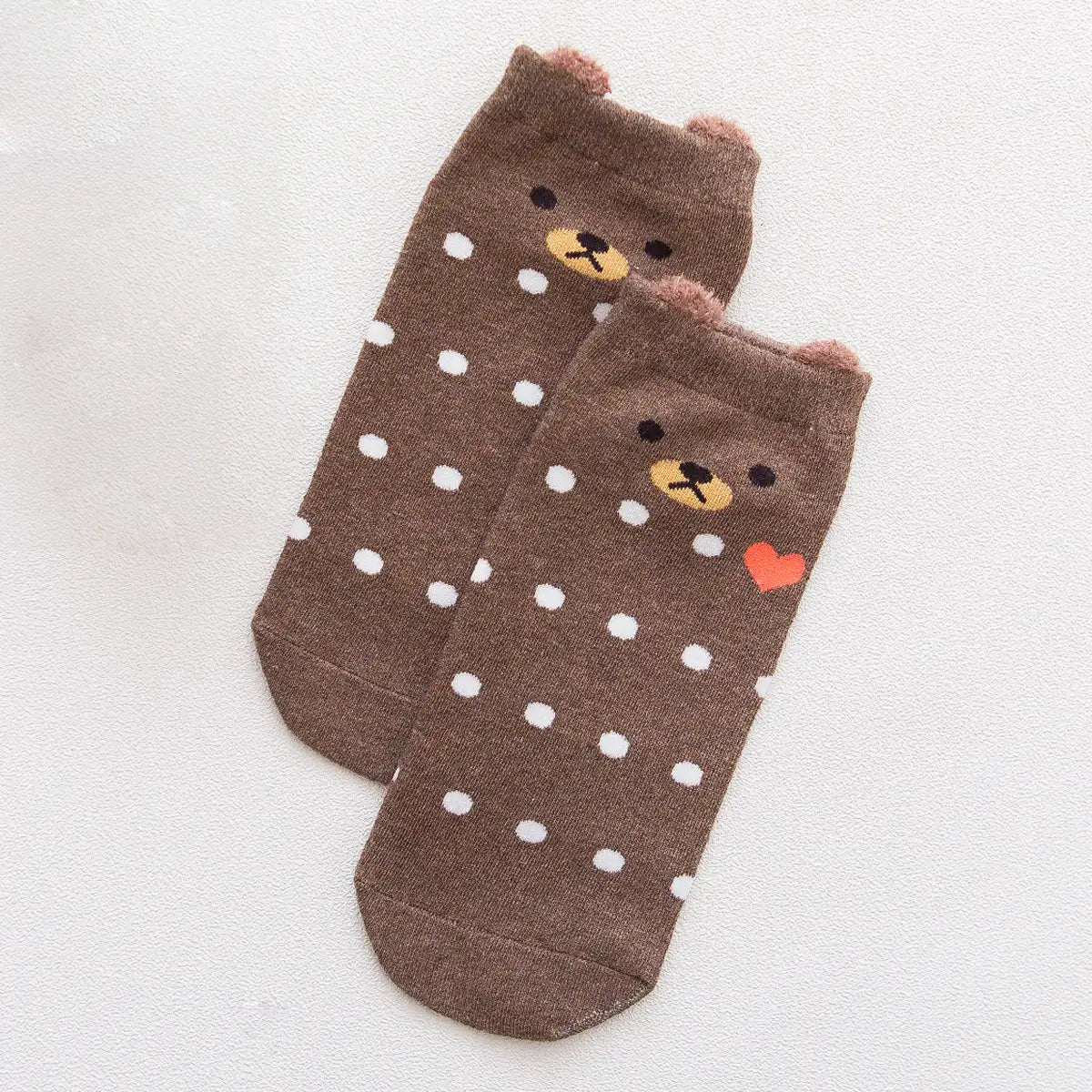 Lot de chaussettes animaux oreilles en relief 