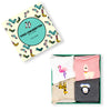 Lot Chaussettes en coton avec des animaux : flamant rose, lama, girafe, pingouin | Chaussettes abordables et durables | Une excellente option pour les cadeaux