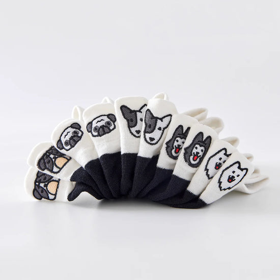 Chaussettes en coton à languette chien pour femme | Chaussettes confortables et élégantes | Idéales pour le quotidien ou les occasions spéciales | Disponibles en plusieurs couleurs 