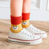 Chaussettes jaune enfants longues en coton avec des animaux brodés dessus | Chaussettes confortables et élégantes | Idéales pour les enfants | Disponibles en plusieurs couleurs et tailles