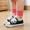 Chaussettes rose enfants longues en coton avec des animaux brodés dessus | Chaussettes confortables et élégantes | Idéales pour les enfants | Disponibles en plusieurs couleurs et tailles