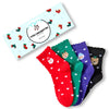Lot de 4 Chaussettes Coeur Noël & Volant