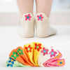 Lot de Chaussettes en coton à motif fleur pour enfants | Chaussettes fabriquées à partir de coton de haute qualité | Respirantes et durables | Conviennent à toutes les occasions