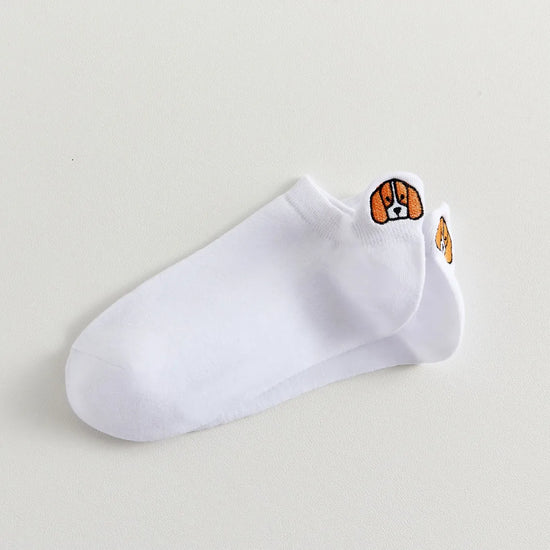 Chaussettes en coton à languette chien pour femme | Chaussettes confortables et élégantes | Idéales pour le quotidien ou les occasions spéciales | Disponibles en plusieurs couleurs 