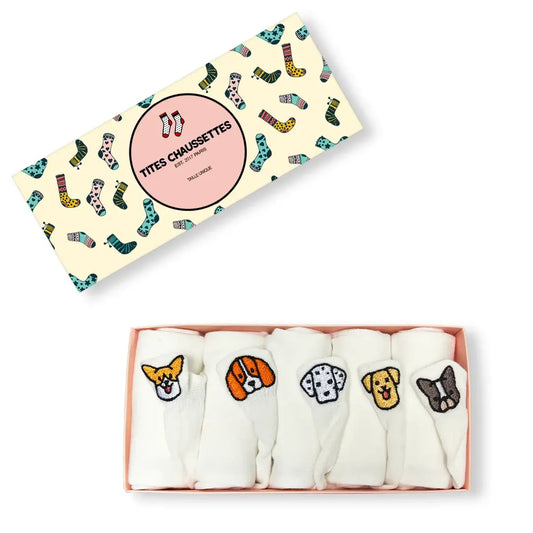 Chaussettes en coton à languette chien pour femme | Chaussettes confortables et élégantes | Idéales pour le quotidien ou les occasions spéciales | Disponibles en plusieurs couleurs 
