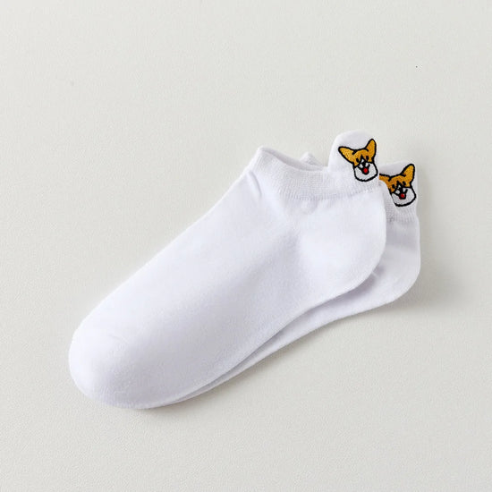Chaussettes en coton à languette chien pour femme | Chaussettes confortables et élégantes | Idéales pour le quotidien ou les occasions spéciales | Disponibles en plusieurs couleurs 