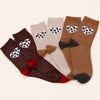 Chaussettes hautes lurex coeur léopard 