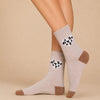 Chaussettes hautes lurex coeur léopard 